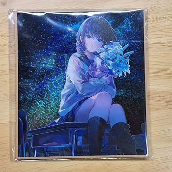 藤ちょこ 額装 直筆サイン入り オーロラアート さいはての空、彼方の教室 藤ちょこ さいはての空、彼方の教室 直筆サイン入り オーロラ
